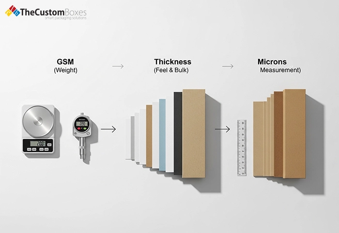 GSM vs. Paper Thickness vs. Microns
