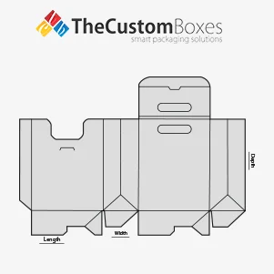 customized handle bag shape box
