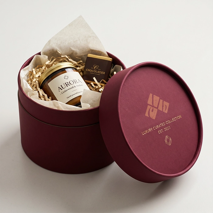 Custom Round Gift Boxes with Lids | The Custom Boxes